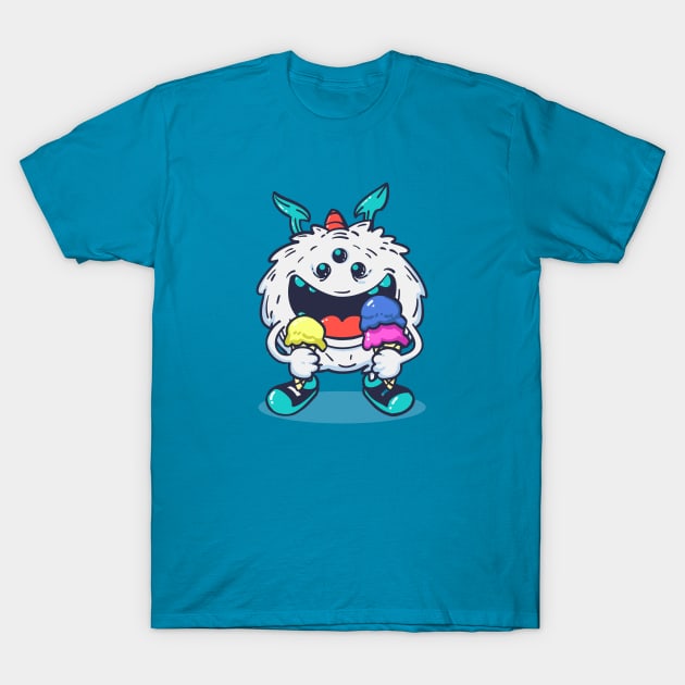 Monster Ice Cream T-Shirt by borneoliveco